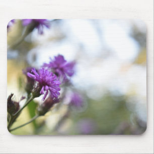 Purple Flowers Summer Nature Photography Floral Mouse Pad