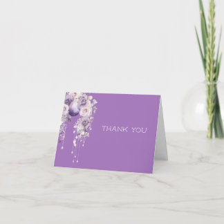 Purple Flowers Thank you card