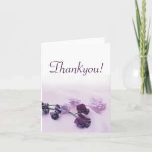 Purple Flowers -  Thankyou Cards