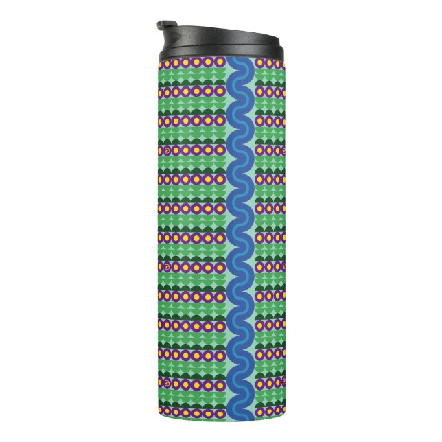 Purple Flowers - Thermal Tumbler (Rotated Right)