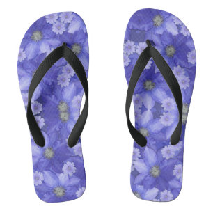 Purple Flowers Thongs