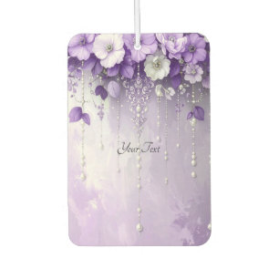 Purple Flowers with Dangling Pearls Air Freshener