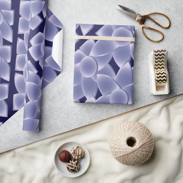 Purple flowers wrapping paper (Crafts)