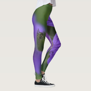 Purple Flowers Zazzle_Growshop. Leggings