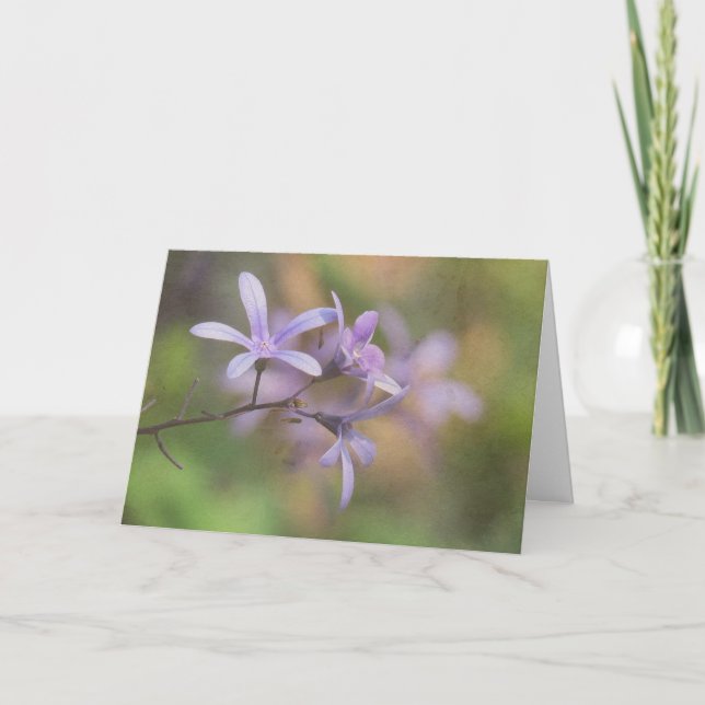 Purple Flowery Branch Notecard (Front)