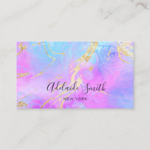 purple fluid marble business card