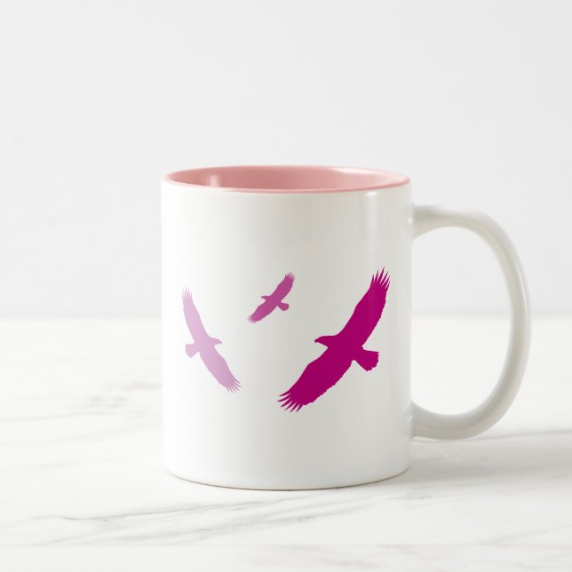 Purple Flying Eagles Two-Tone Coffee Mug (Right)
