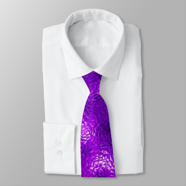 purple foil abstract tie (Tied)