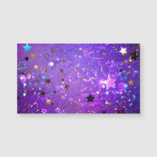 Purple foil background with Stars