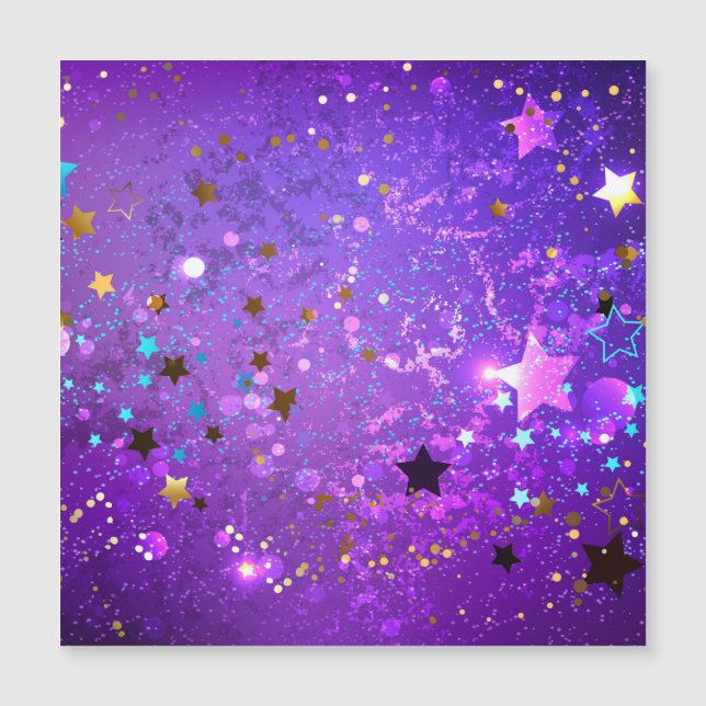 Purple foil background with Stars (Front)