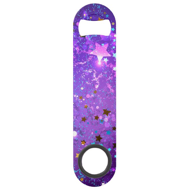 Purple foil background with Stars (Front)