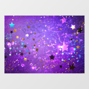 Purple foil background with Stars