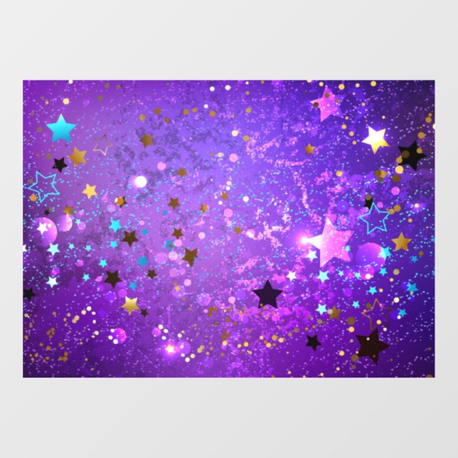 Purple foil background with Stars (Sheet)