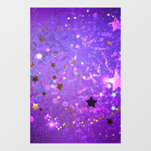 Purple foil background with Stars