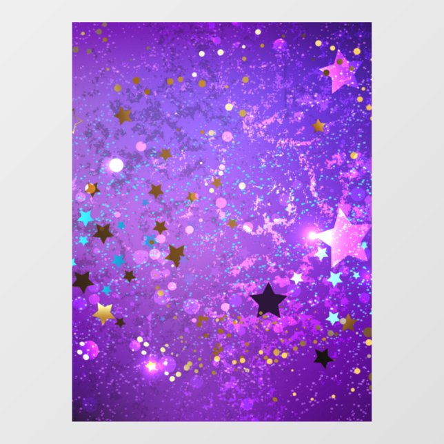 Purple foil background with Stars (Sheet)
