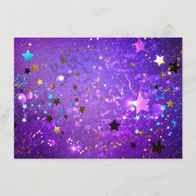 Purple foil background with Stars Advice Card (Front)