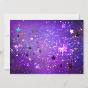 Purple foil background with Stars Advice Card