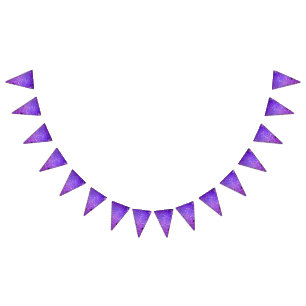 Purple foil background with Stars Bunting