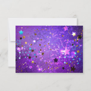 Purple foil background with Stars Card