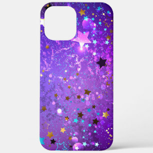 Purple foil background with Stars iPhone 12 Pro Max Case