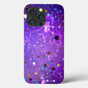 Purple foil background with Stars iPhone 13 Pro Case