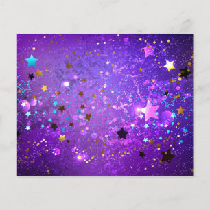 Purple foil background with Stars Flyer