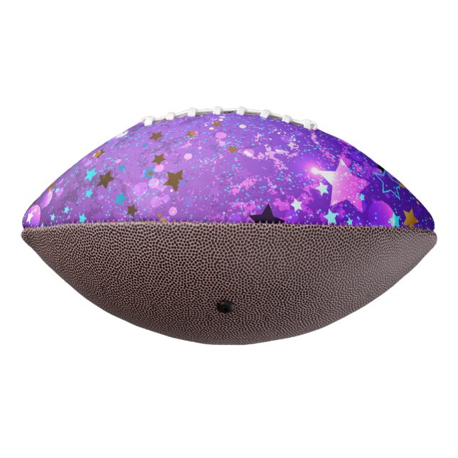 Purple foil background with Stars Football (Rotated 270)