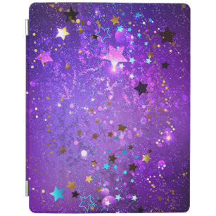 Purple foil background with Stars iPad Cover