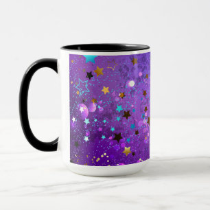 Purple foil background with Stars Mug