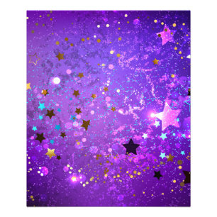 Purple foil background with Stars Photo Print