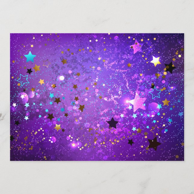 Purple foil background with Stars Program (Front)