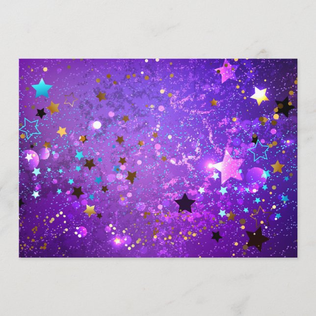 Purple foil background with Stars Program (Front)