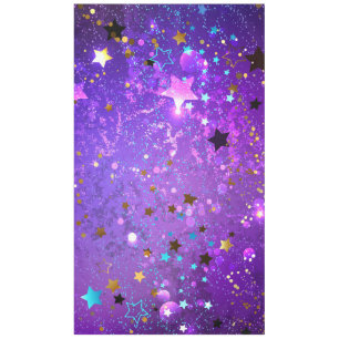 Purple foil background with Stars Tablecloth