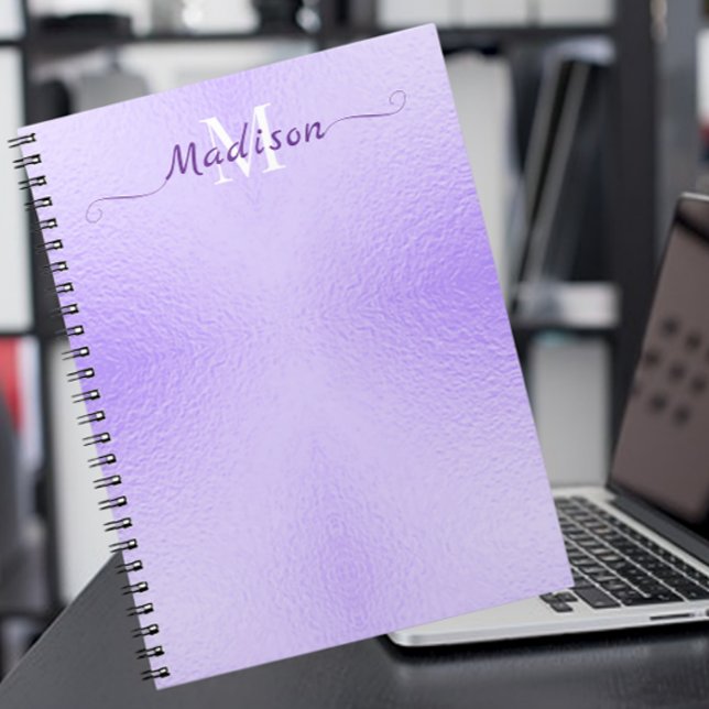Purple Foil Typography Notebook (Creator Uploaded)