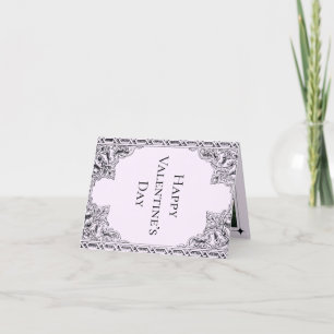 Purple Folded Valentine's Day Card With Photo
