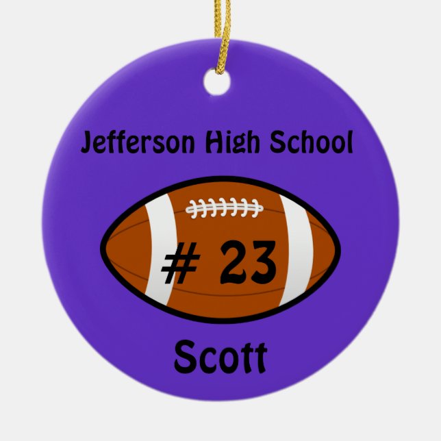 Purple Football Ornament (Front)