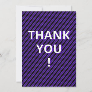 Purple Football Theme Graduation Thank You Card