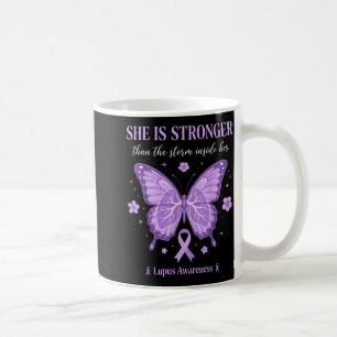 Purple For Lupus Awareness Butterfly Survivor Coffee Mug