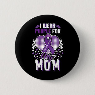 Purple For Mum Alzheimerheimer Heimers Awareness 6 Cm Round Badge