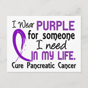 Purple For Someone I Need Pancreatic Cancer Postcard
