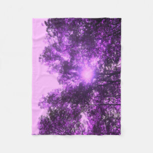 Purple Forest Fleece Blanket