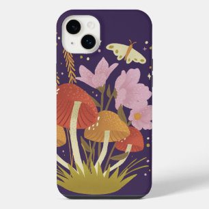 Purple Forest Mushroom iPhone Case