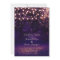 Purple Forest Sunset String Lights Rustic Wedding