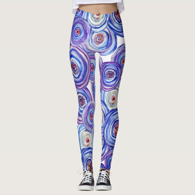 Purple Forms Custom Leggings (Front)