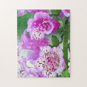 Purple Foxglove in Full Bloom Jigsaw Puzzle