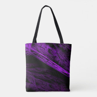 Purple Fractal Flame Art Tank Top Tote Bag