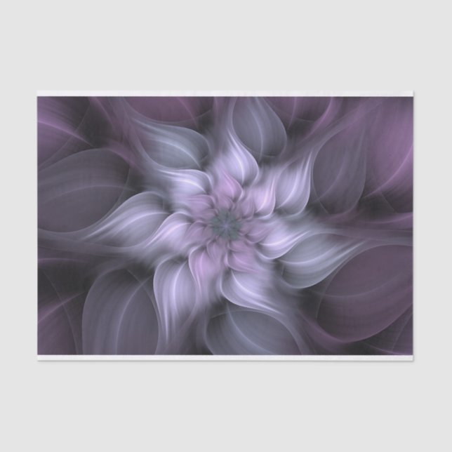 Purple Fractal Flower Tissue Paper (Front)