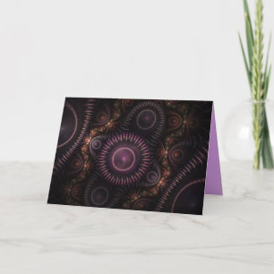purple fractal greeting card