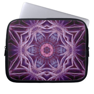 Purple Fractal Hexagon Star Art Notebook Laptop Sleeve