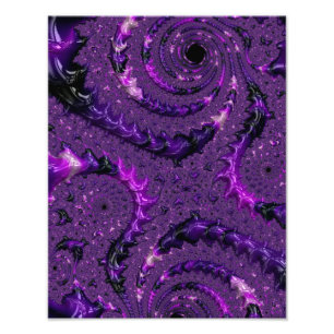 Purple Fractal Photo Print